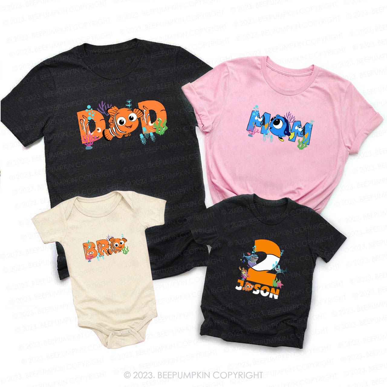 Finding Nemo Birthday Family Matching T-shirt