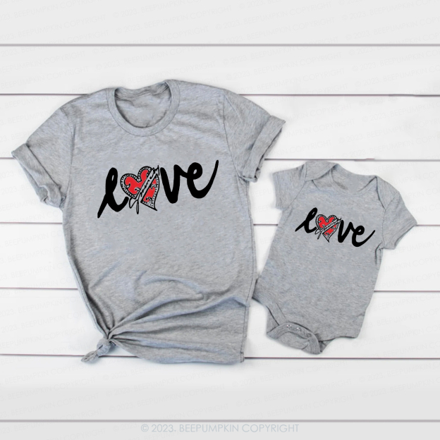 Best Love For You Divided Heart Valentines Day Shirts For Family
