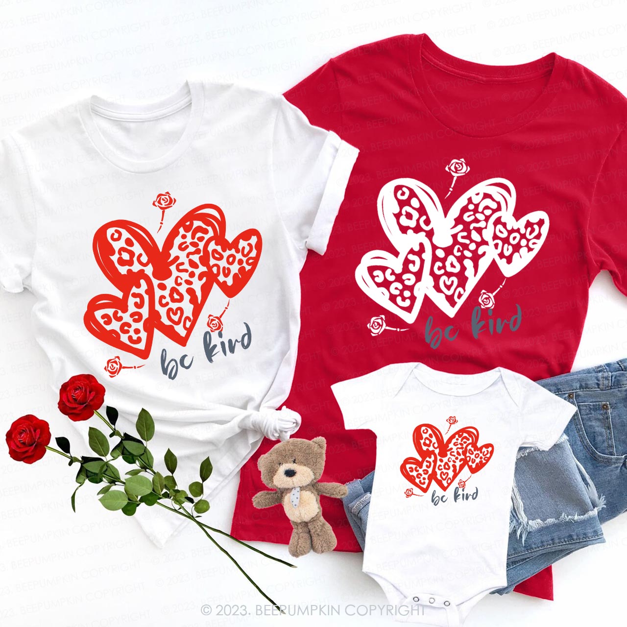 Be Bird Water Ripples Hearts Valentines Day Shirts For Family