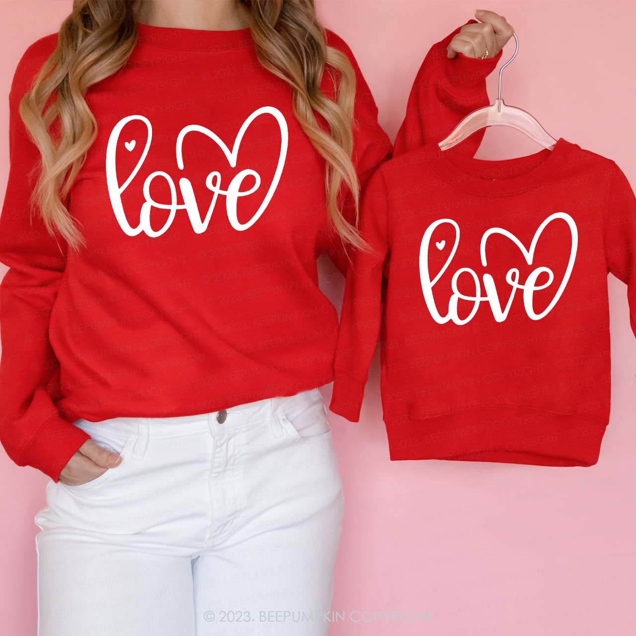 Love & Heart Valentine's Day Matching Sweatshirts