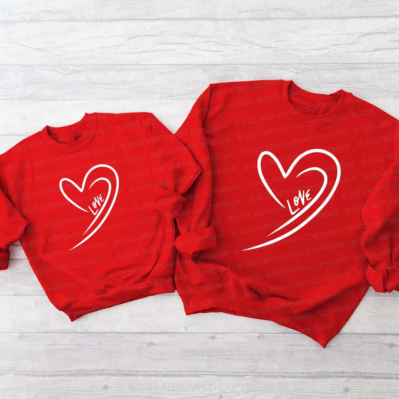 Cute Valentine's Family Matching Sweatshirt - Love Heart