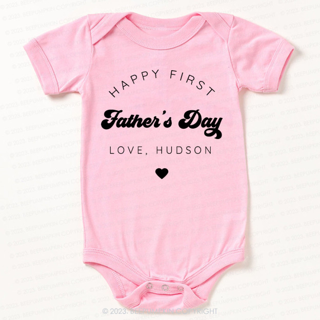 Happy First Fathers Day Bodysuit For Baby