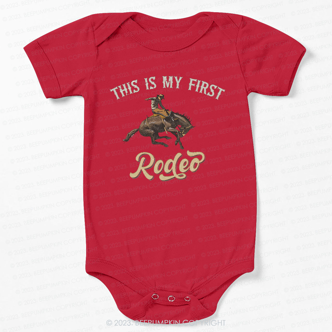 This Is My First Rodeo Cowboy Farm Bodysuit For Baby