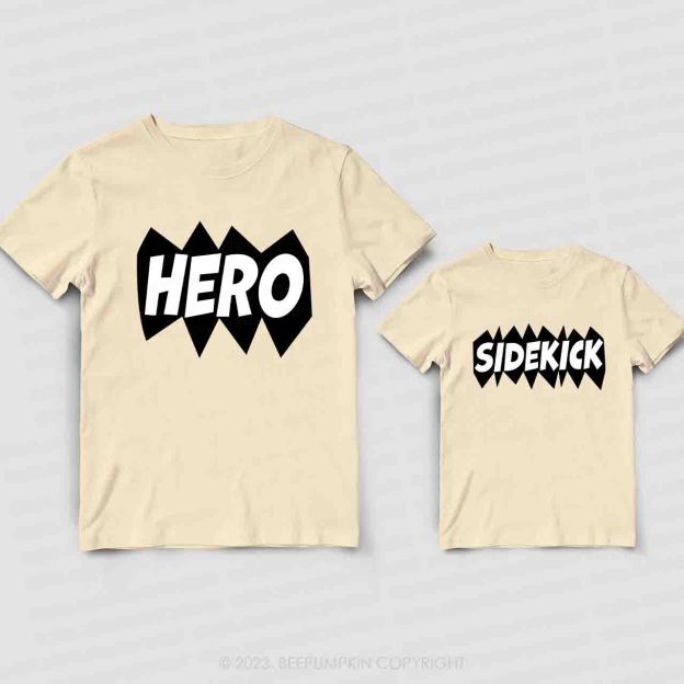 Hero Sidekick  Matching Dad& Me Shirts