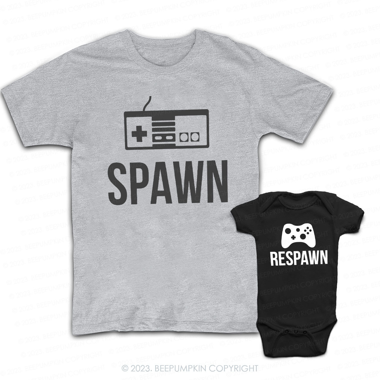 Spawn Respawn Gamer Matching Dad& Me Shirts