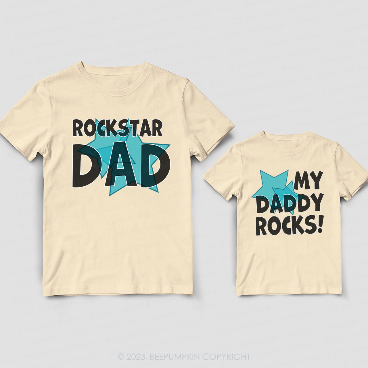 Rockstar Dad My Daddy Rocks Matching Dad& Me Shirts
