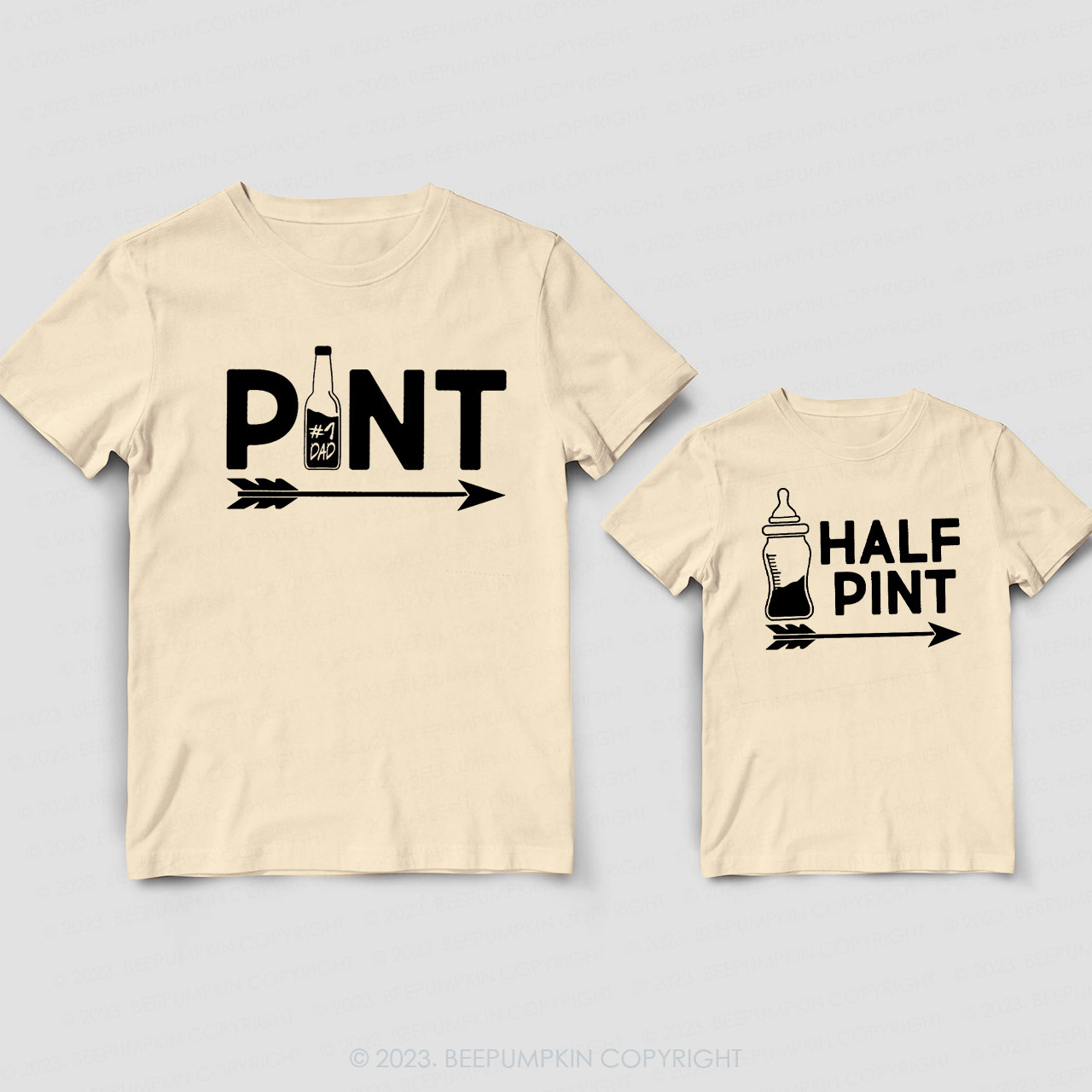 Half Pint Gift Matching Shirts For Dad&Me