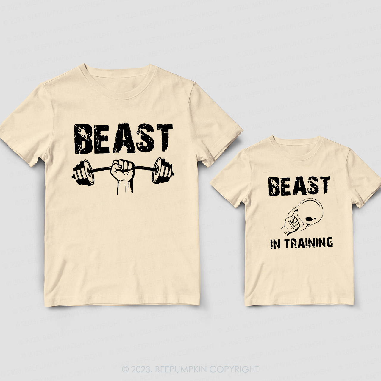 Beast & Beast In Training Matching Shirts For Dad&Me