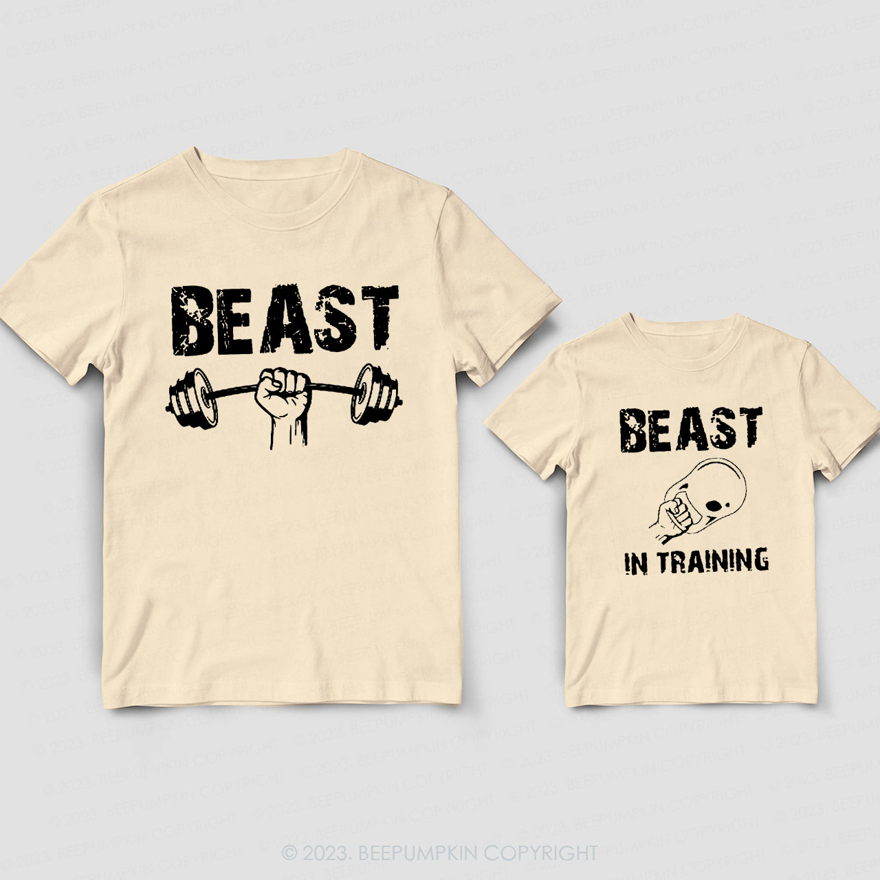 Beast & Beast In Training Matching Shirts For Dad&Me