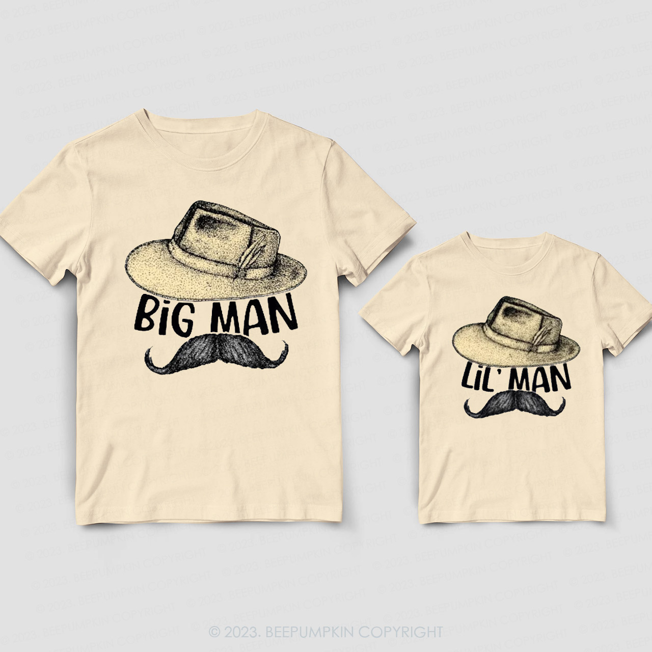 Beard Cowboy Matching T-Shirts For Dad&Me