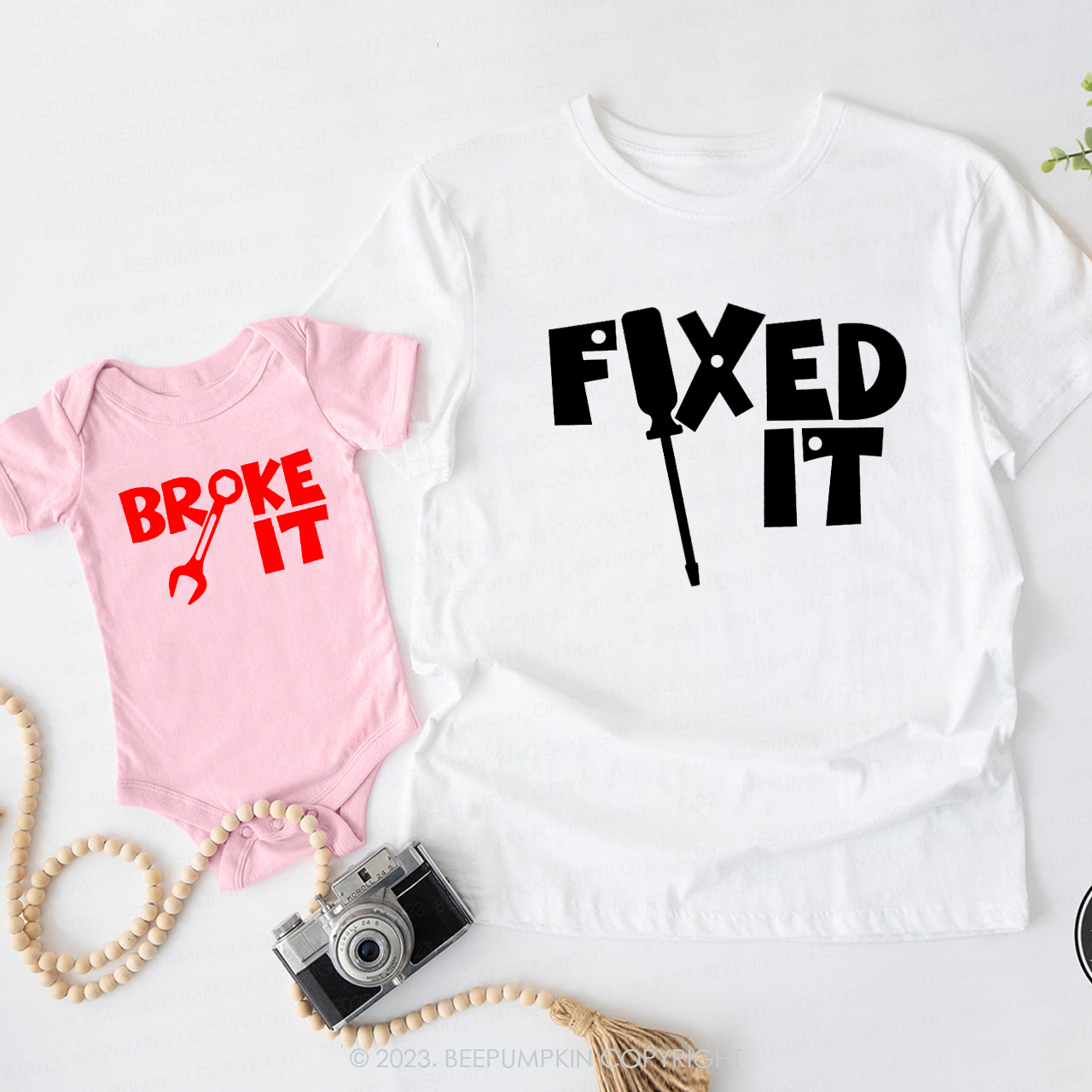 Fixed It Broke It Matching T-Shirts For Dad&Me