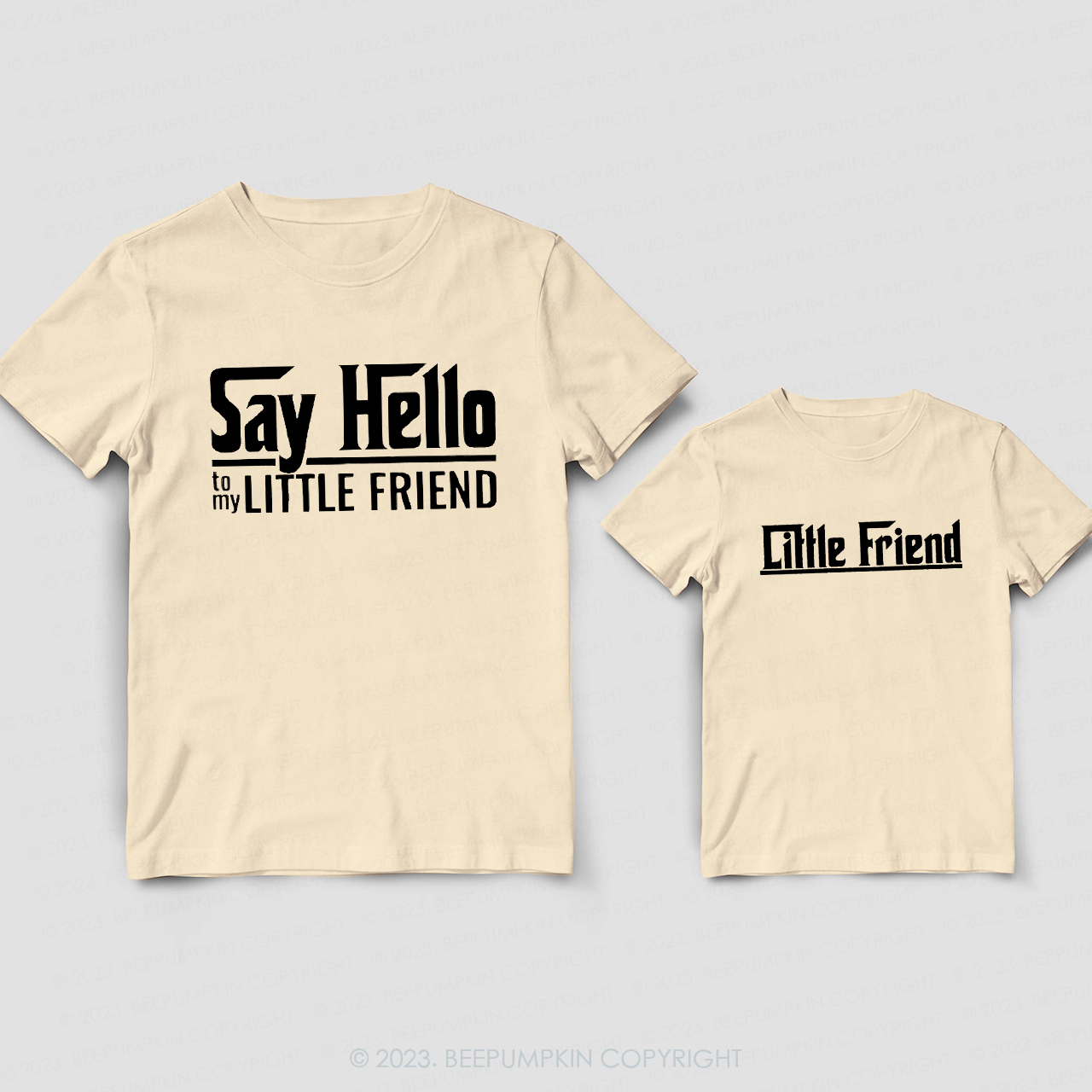 Say Hello To My Little Friend Matching T-Shirts For Dad&Me