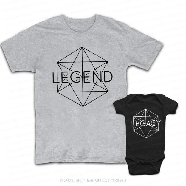 Gift For Him Gifts For Dad Legend and Legacy Matching Shirts