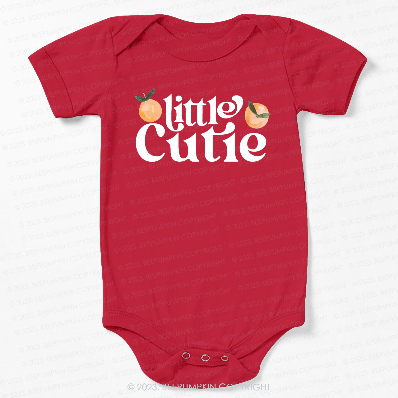 Little Cutie Retro Orange Bodysuit For Baby