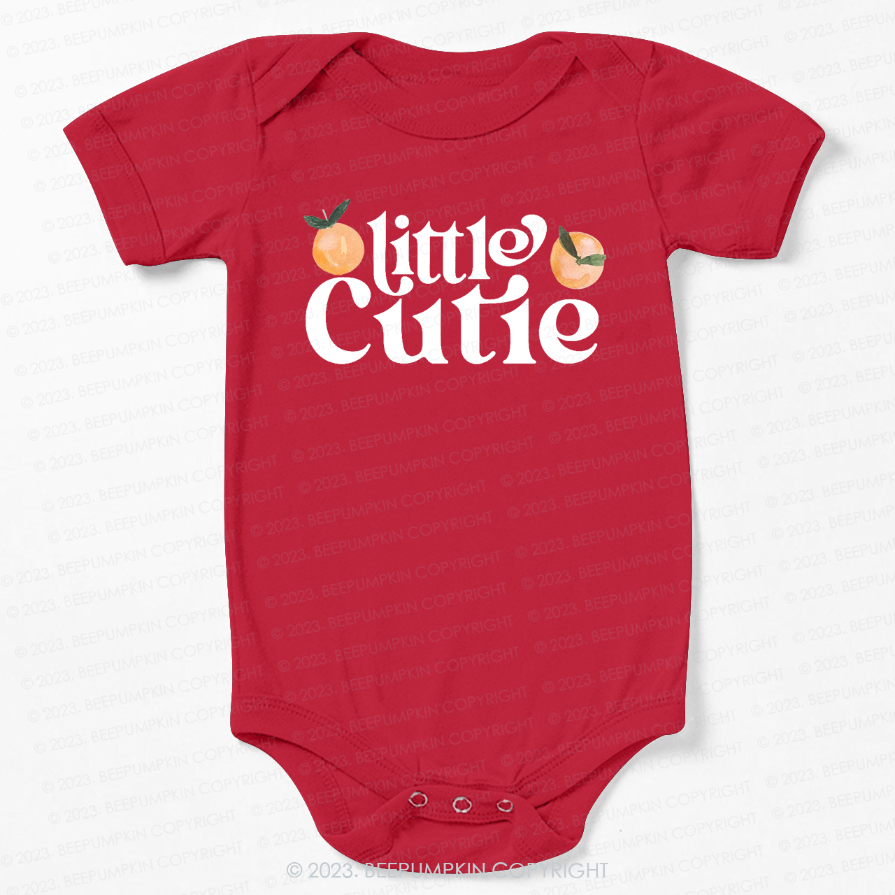 Little Cutie Retro Orange Bodysuit For Baby