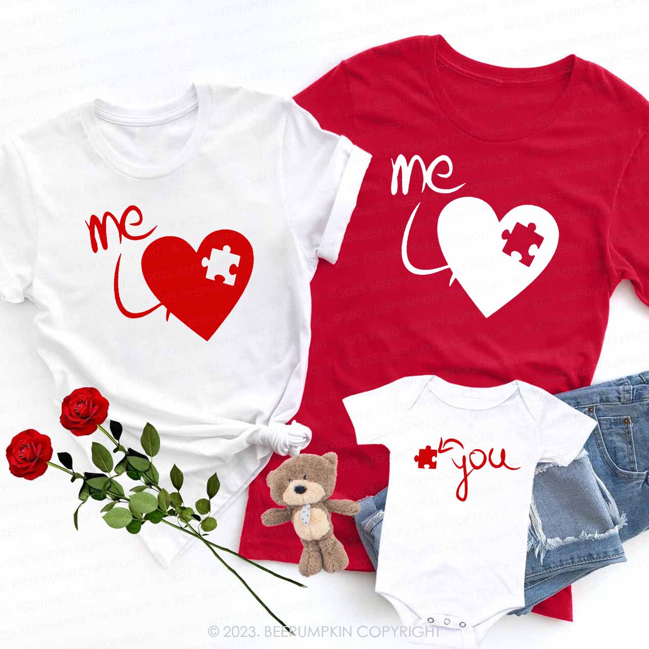 Heart Puzzle Valentine's Family Matching Shirts