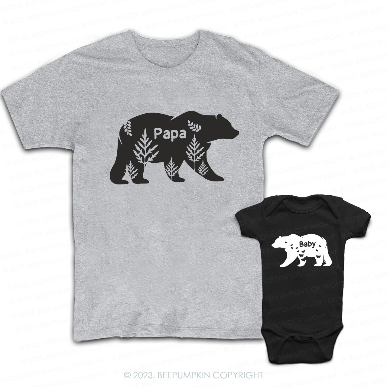 Dad & Me Matching T-Shirts �CPapa Bear Baby Bear