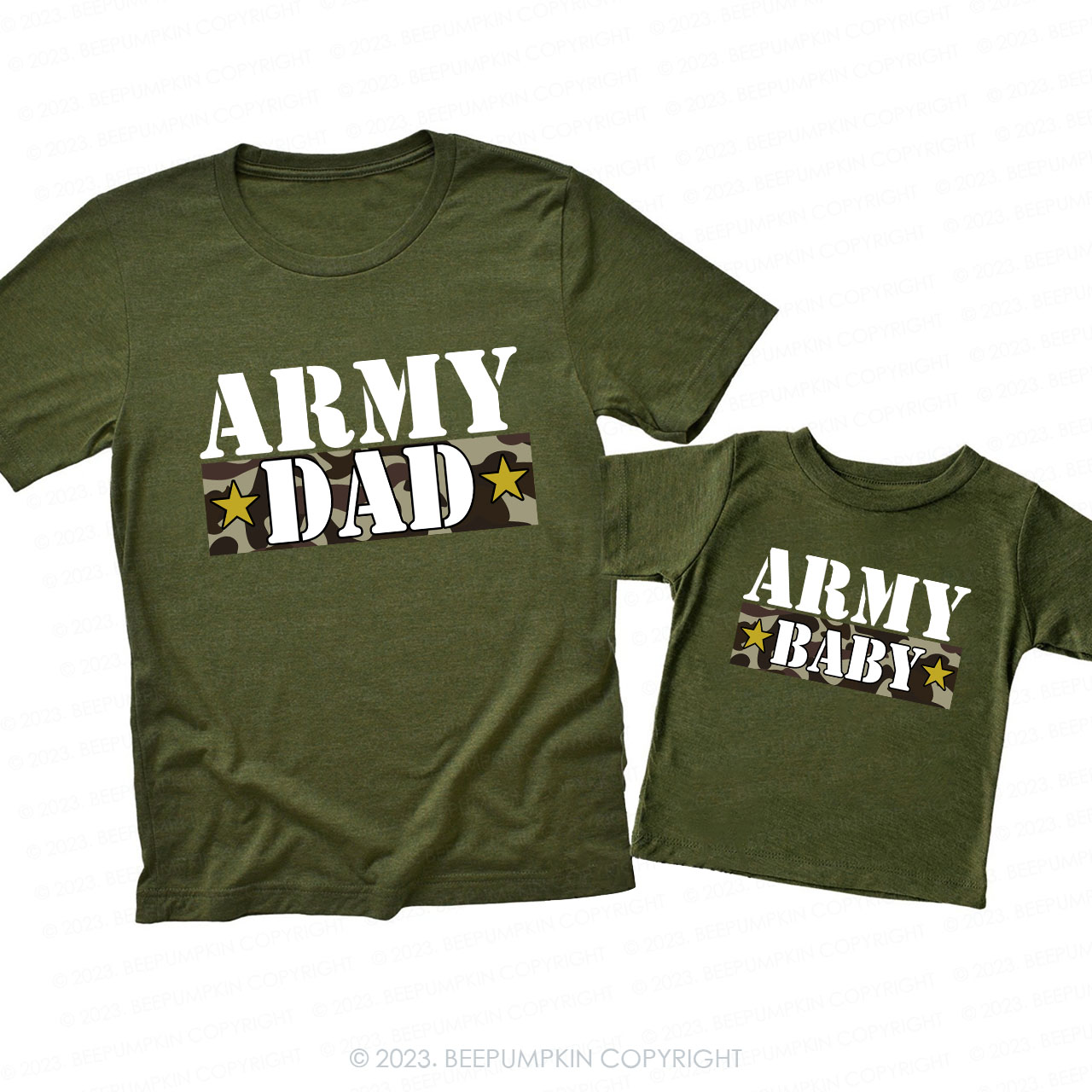 Army Dad And Army Baby Dad & Me Matching T-Shirts