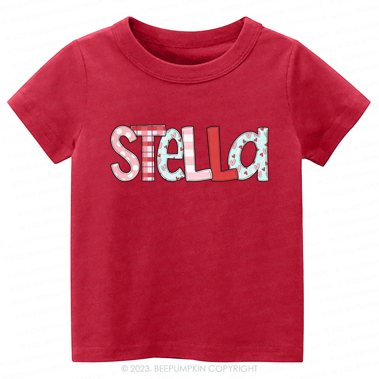 Personalized NAME Valentine's Day Kids Tees