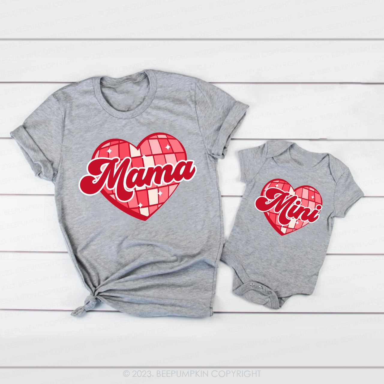 Personalized Checkerboard Hearts Matching Valentine��s Shirts