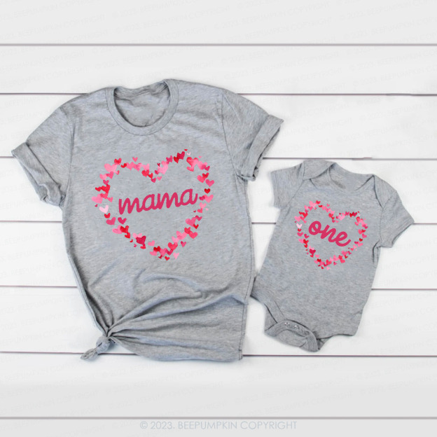 Flower Wreath Little Sweetheart  Matching Valentine‘s Shirts