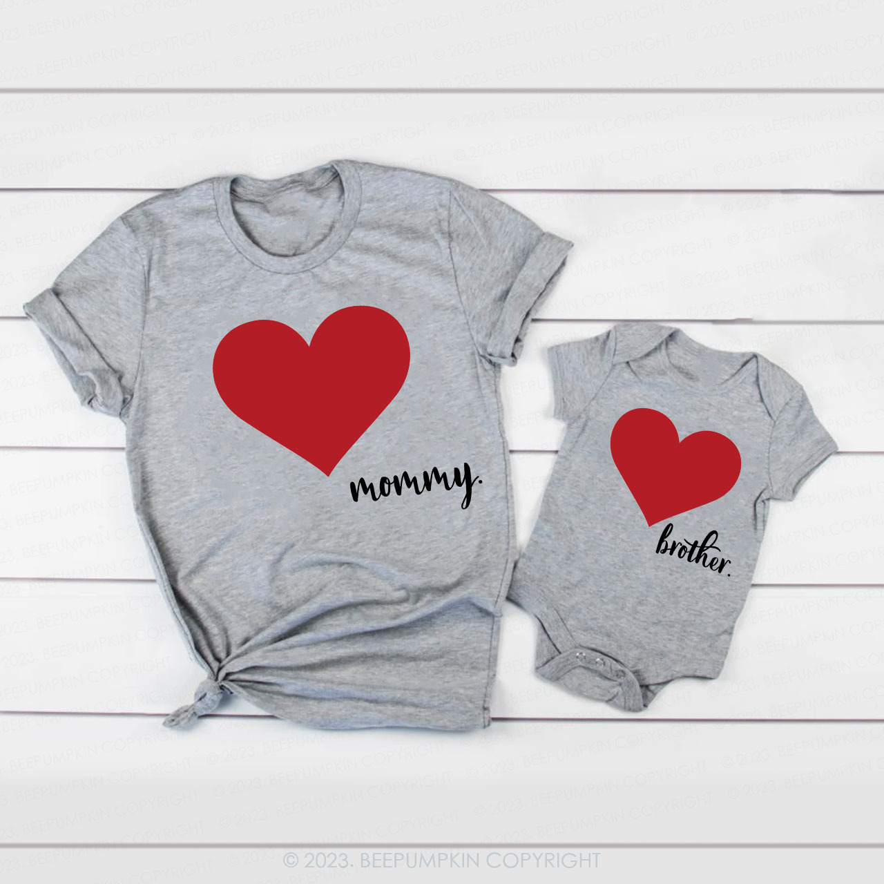 Dad Mama And Me Red Hearts Matching Valentine��s Shirts