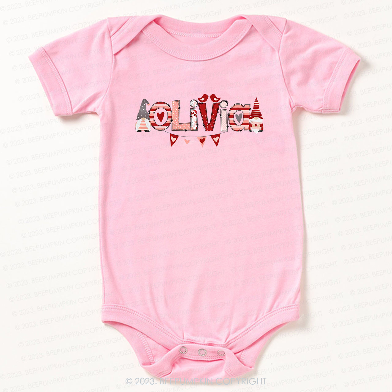 ABCDE Valentine's Day Alphabet Bodysuit For Baby