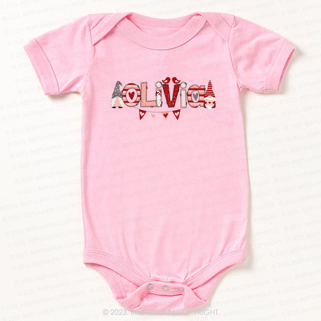 ABCDE Valentine's Day Alphabet Bodysuit For Baby