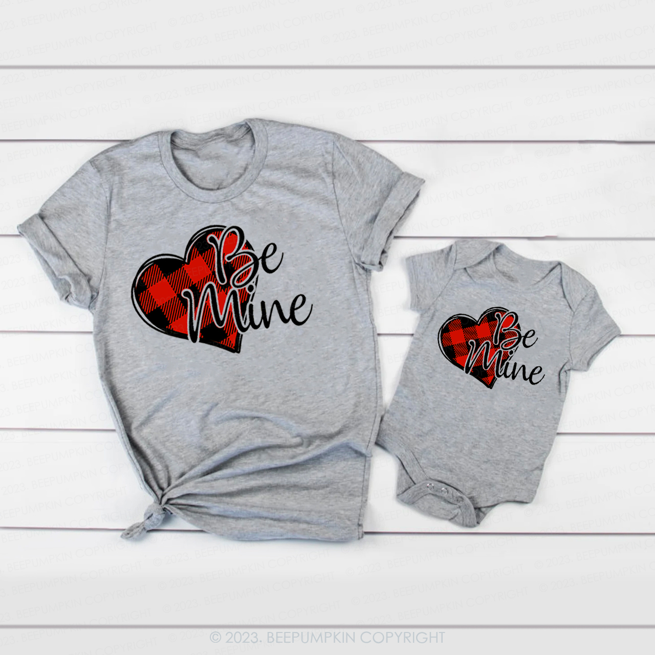 Checkerboard Be Mine Matching Valentine��s Shirts