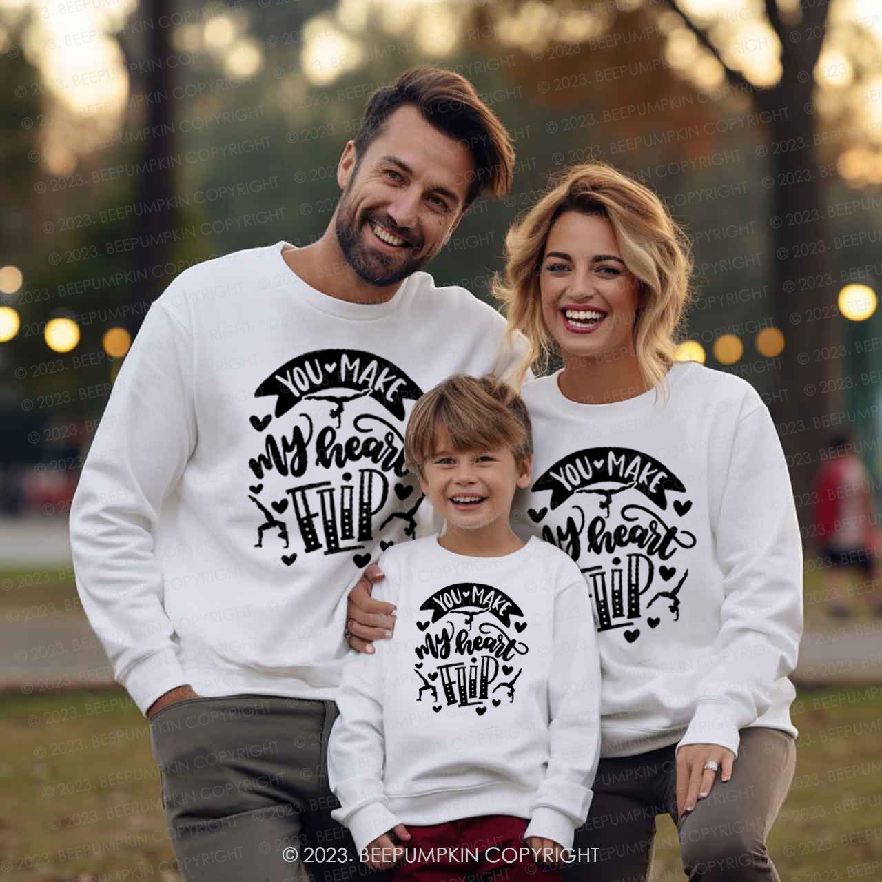 You Make My Heart Flip Matching Valentine��s Sweatshirt