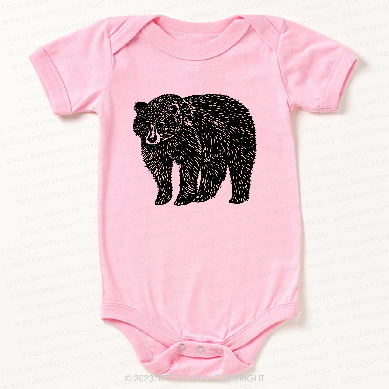 Organic Animal Bear Bodysuit For Baby