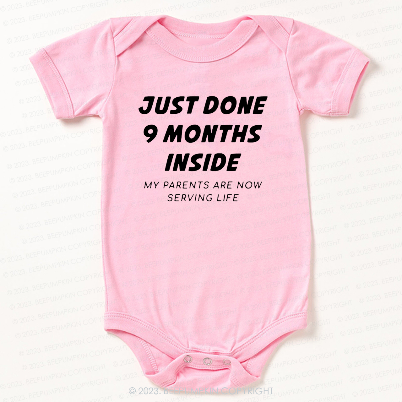 Just Done 9 Months Inside  Bodysuit For Baby