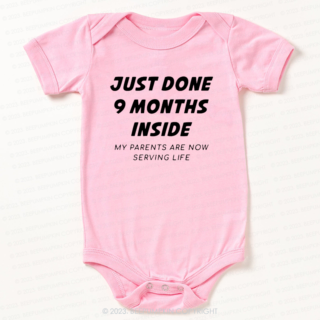 Just Done 9 Months Inside  Bodysuit For Baby
