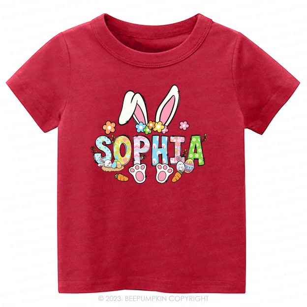 Flowers Personalized Name Easter -Toddler Tees