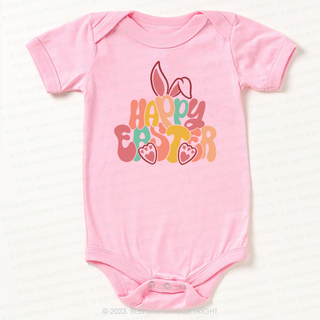 Retro Happy Easter Bodysuit For Baby
