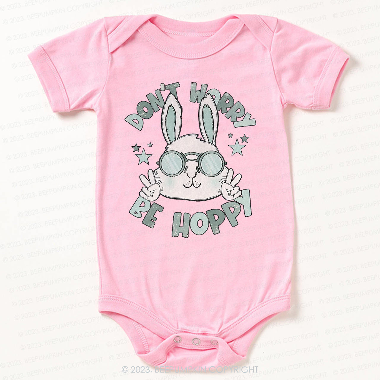 Don't Worry Be Hoppy Bodysuit For Baby