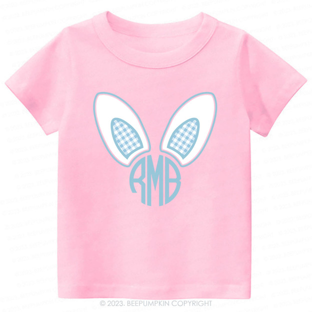 Monogrammed Bunny Easter -Toddler Tees