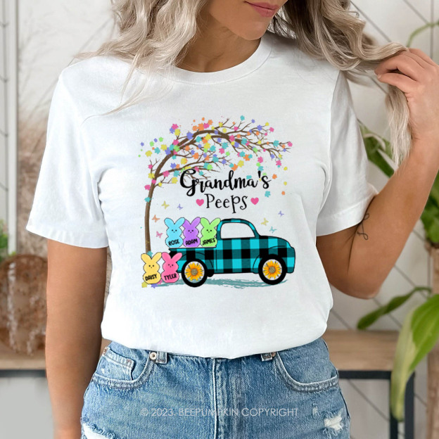 Personalized Grandma Peeps Easter Tees