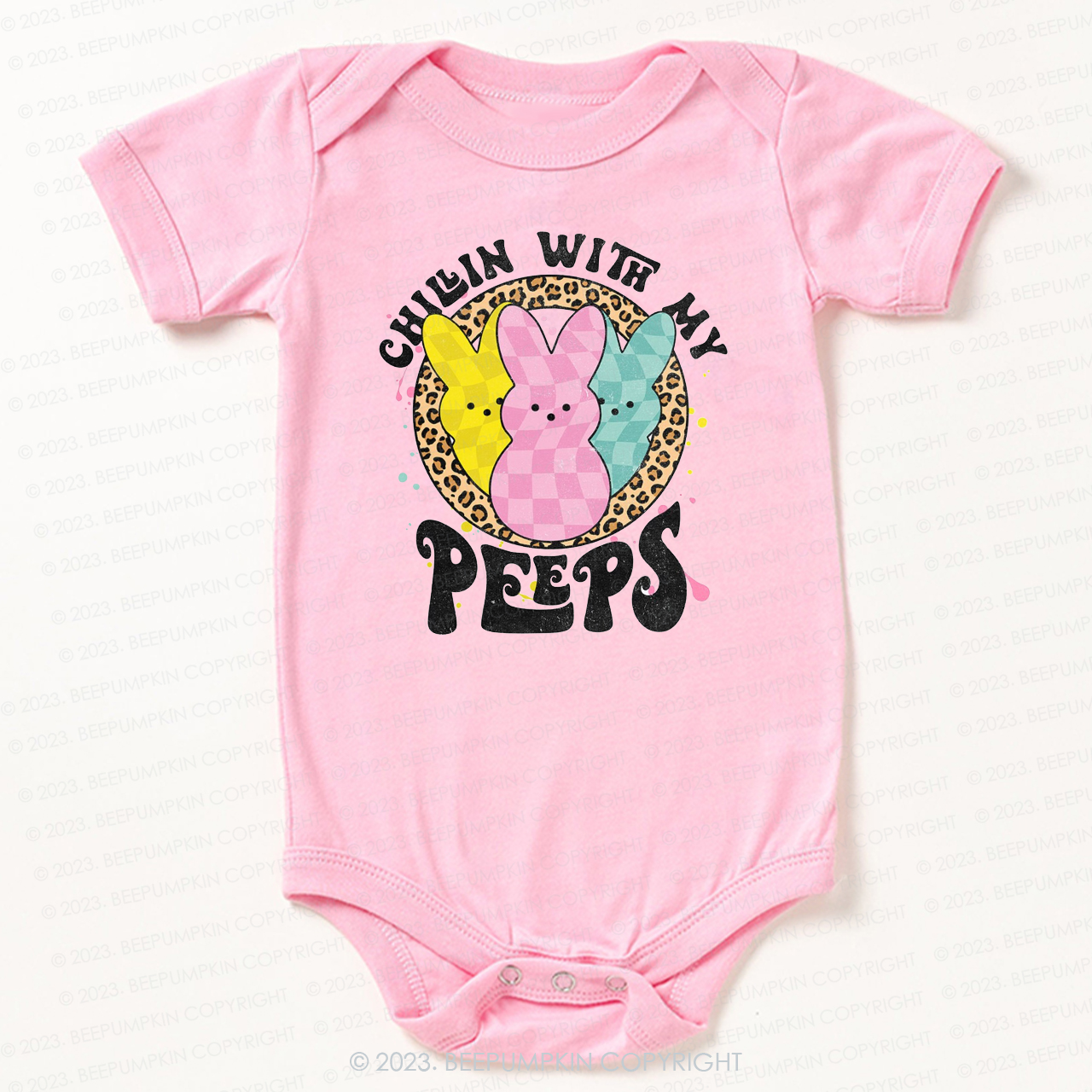 Chillin' with My Peeps Leopard Bodysuit For Baby