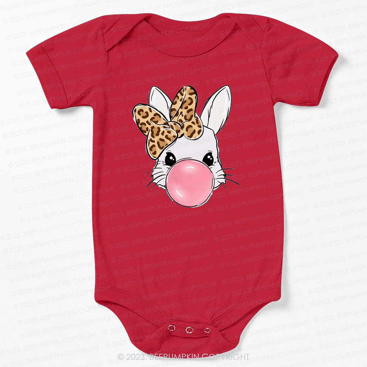 Bubble Gum Bunny Bodysuit For Baby