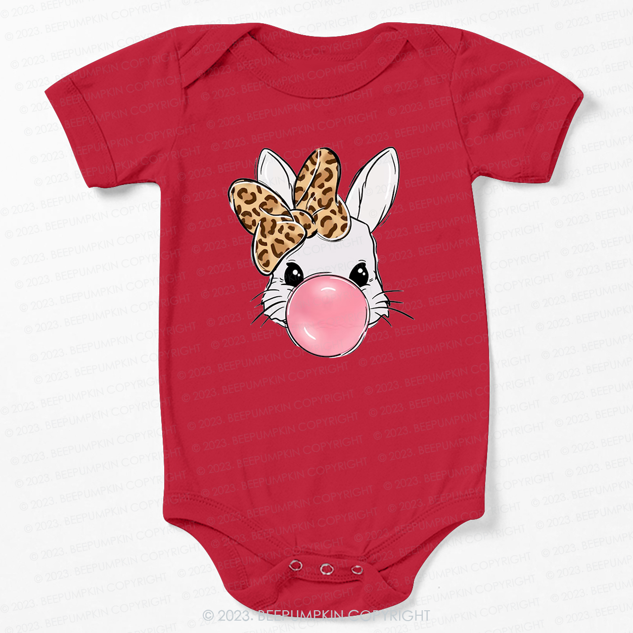 Bubble Gum Bunny Bodysuit For Baby