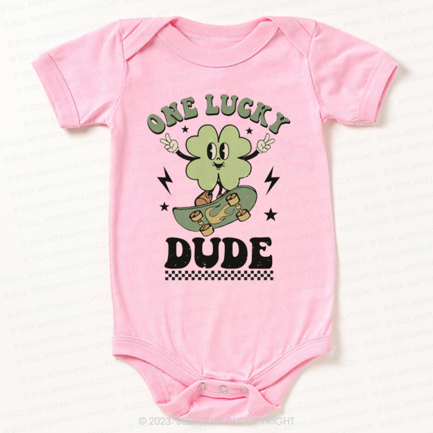 One Lucky Dude St.Patricks Day Bodysuit For Baby
