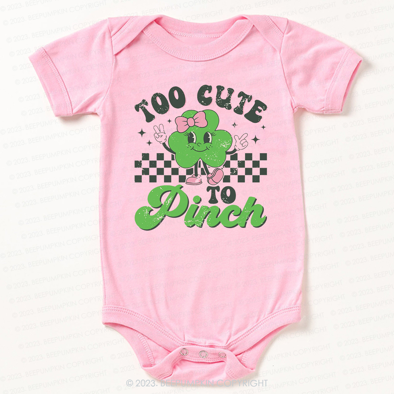Too Cute To Pinch St.Patricks Day Bodysuit For Baby