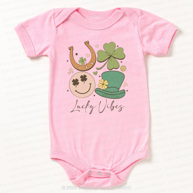 Lucky Vibes St.Patricks Day Bodysuit For Baby