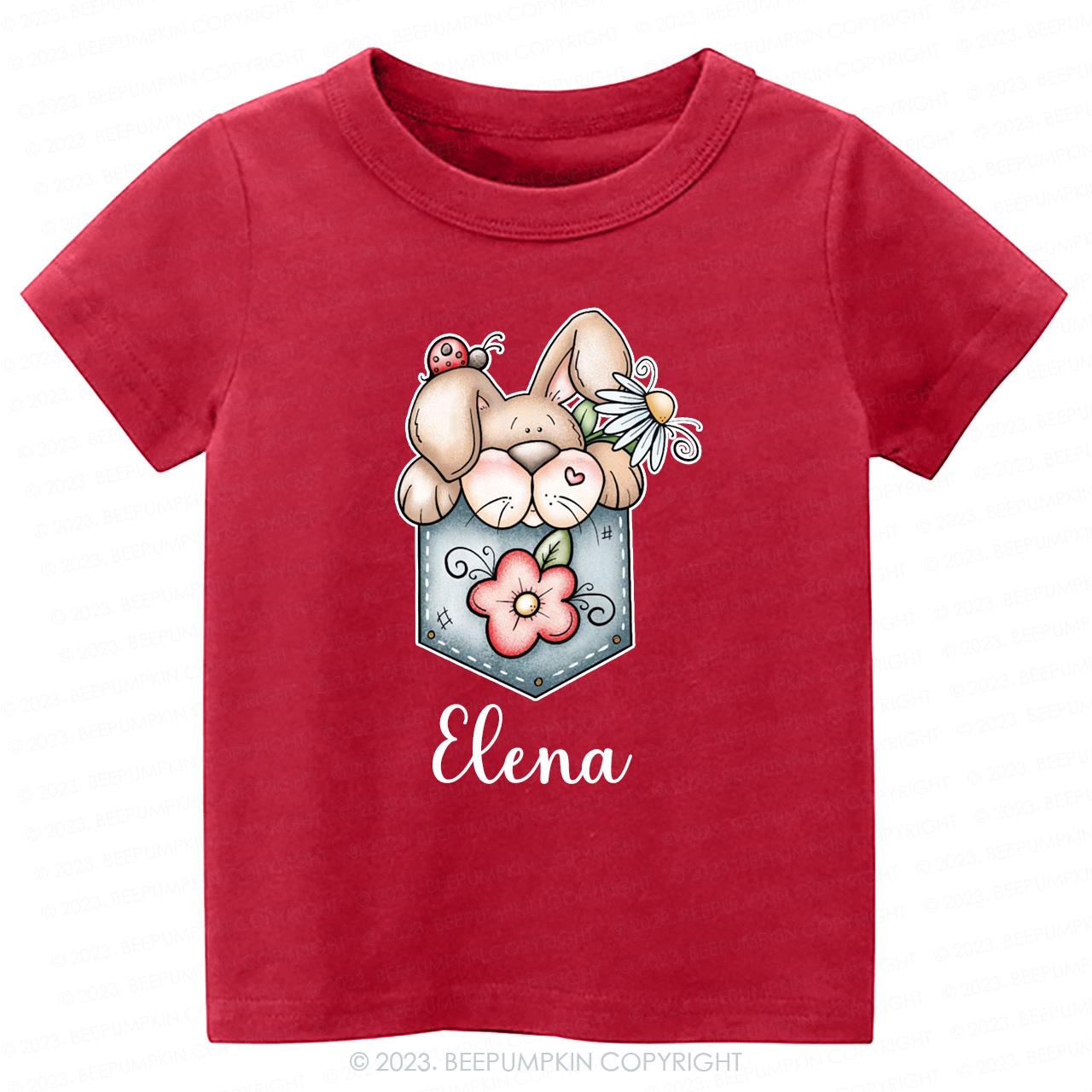 Pocket Bunny Hoppy Easter Toddler Tees