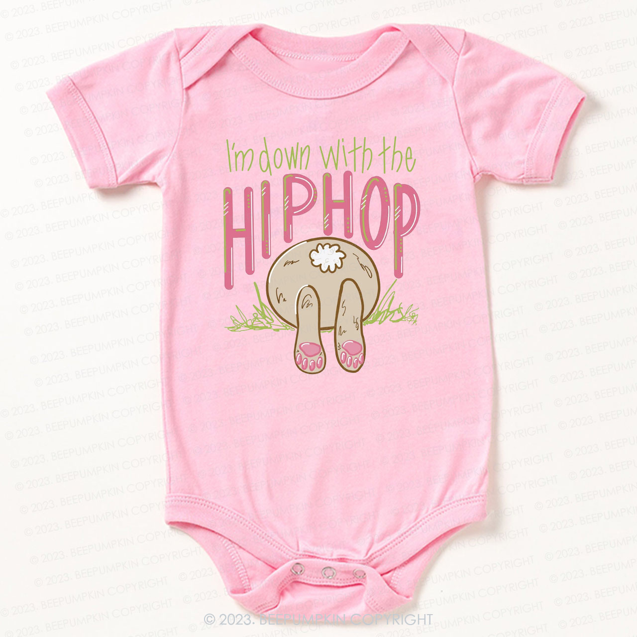Hip Hop Bunny Tail St.Patricks Day Bodysuit For Baby