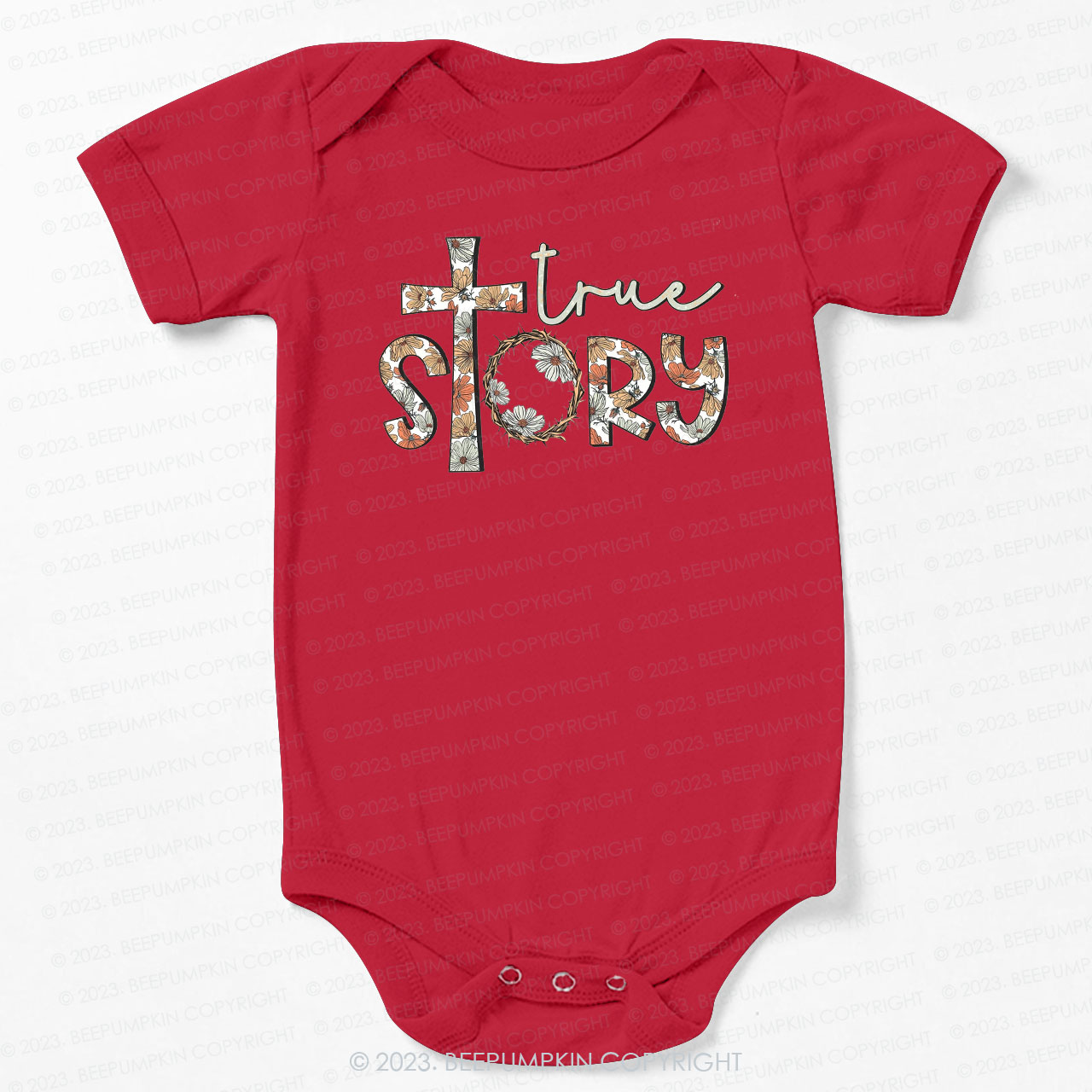 True Story Flowers Easter Bodysuit For Baby
