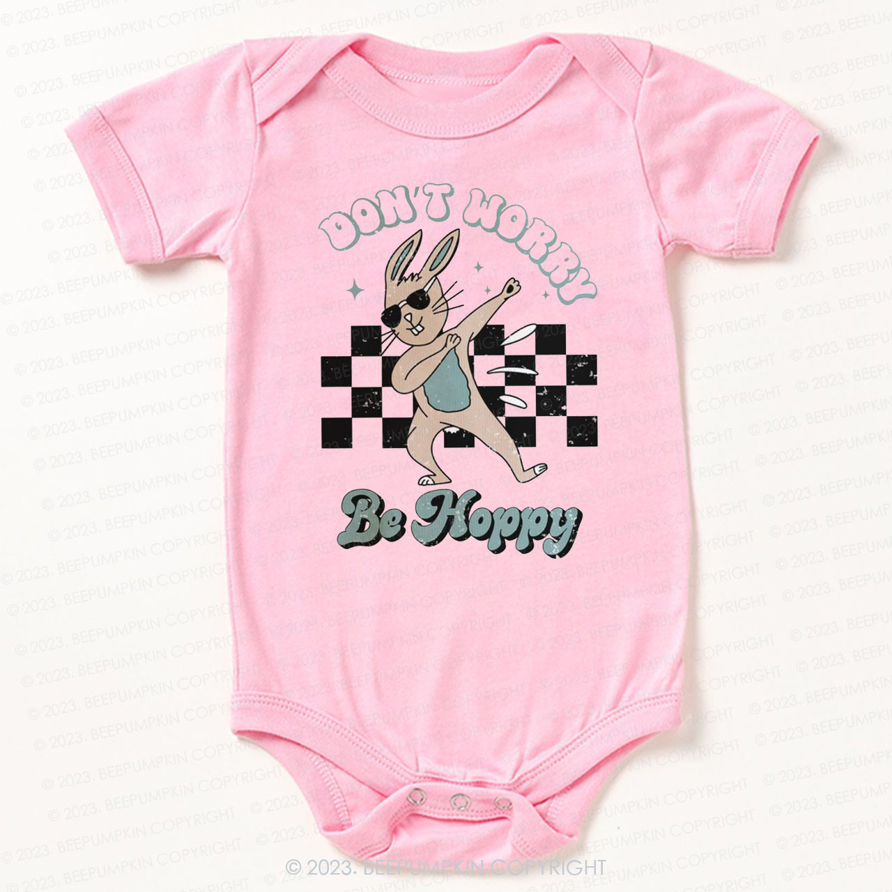 Dont Worry Be Hoppy Easter Bodysuit For Baby