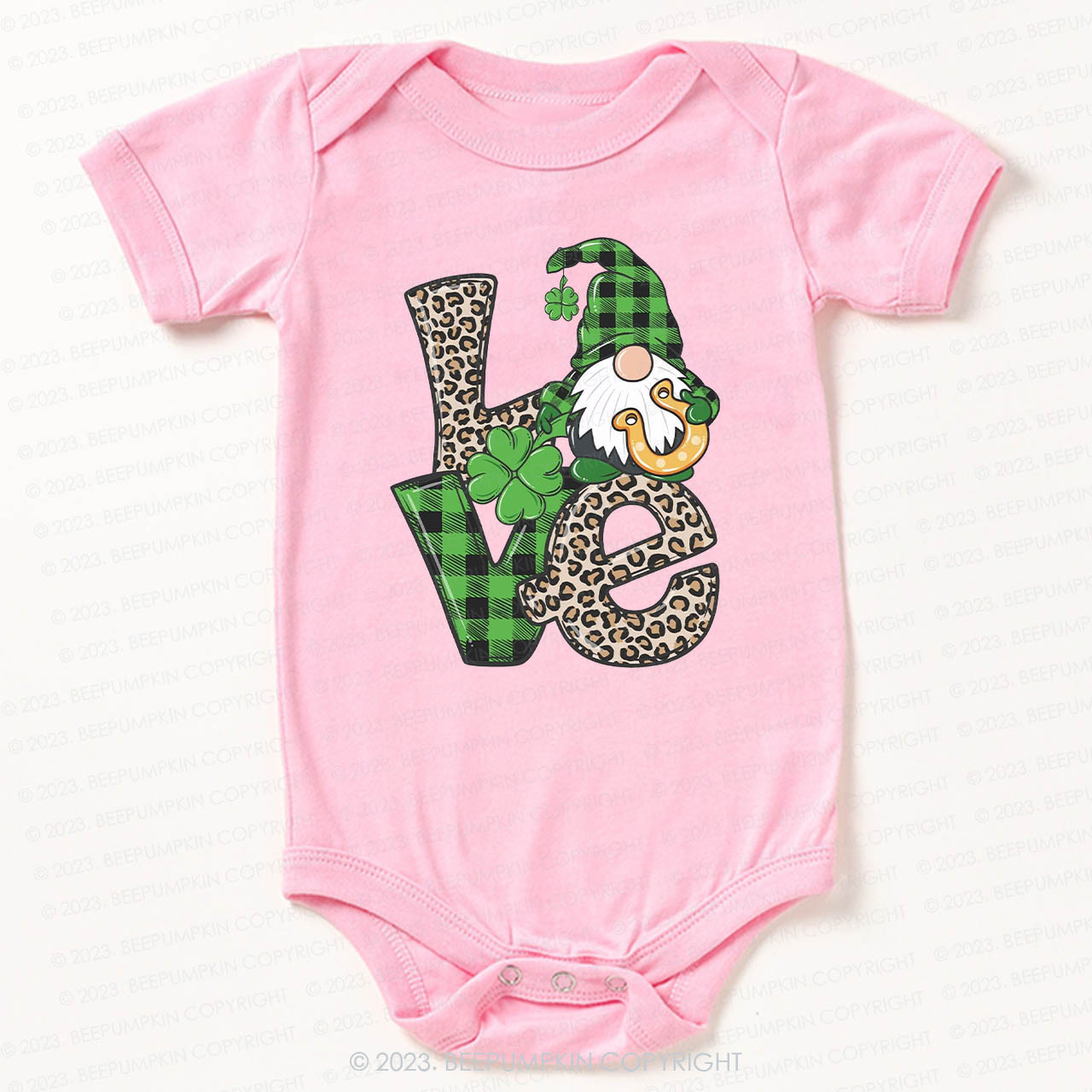 Love Gnomes St.Patricks Day Bodysuit For Baby