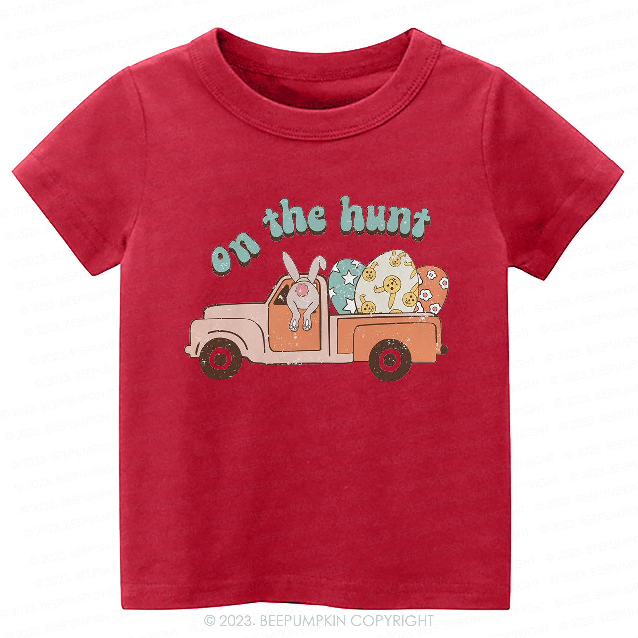 On the Hunt Easter Groovy-Toddler Tees
